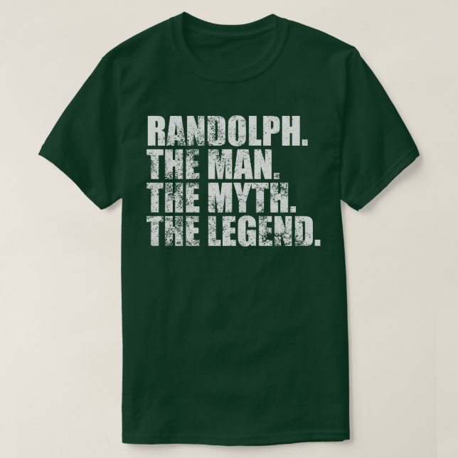 Camiseta Randolph Nome da família Randolph sobrenome Ra (Frente do Design)