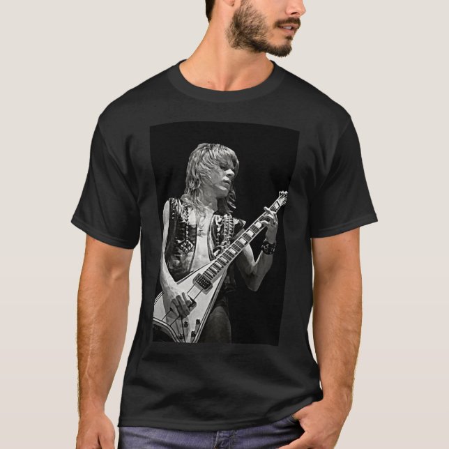 Camiseta Randy Rhoads Art  Heavy Metal Hard Rock Premium  C (Frente)