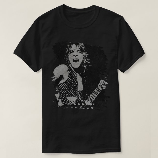 Camiseta Randy rhoads Retro Poster (Frente do Design)