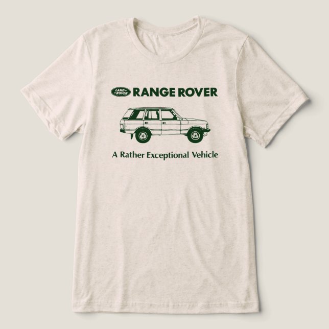 Camiseta Range Rover - Um Veículo Verdadeiramente Excepcion (Design frontal)