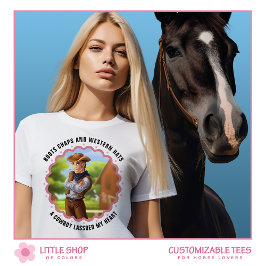 Camiseta Ranhura de Cowboy Ocidental Personalizável