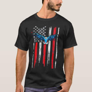 Camiseta Ranhura de Demolição de Bandeiras Americanas