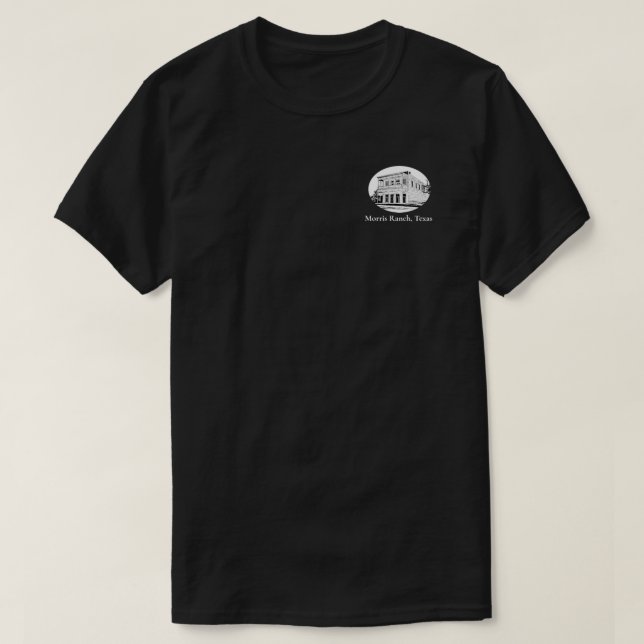 Camiseta Ranhura Oval Preta e Branca (Frente do Design)
