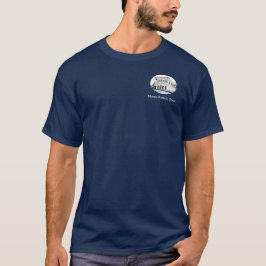 Camiseta Ranhura Oval Preta e Branca