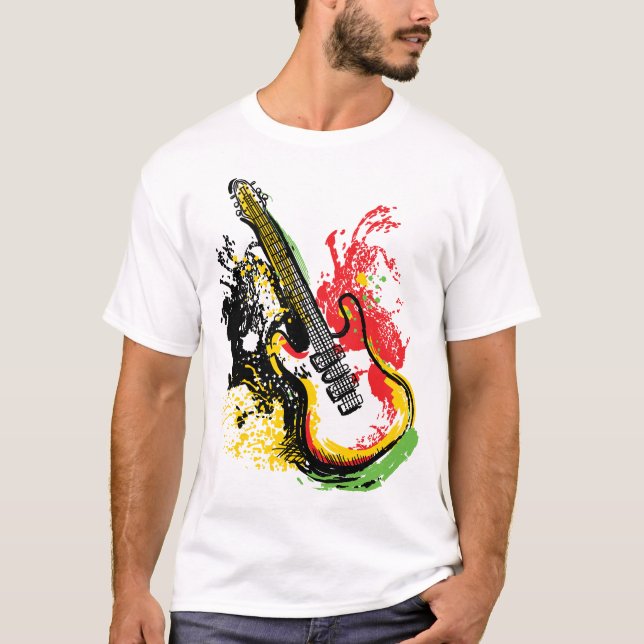 Camiseta Ranhura Retroativa Vibrante: Lixeira Elétrica Do V (Frente)