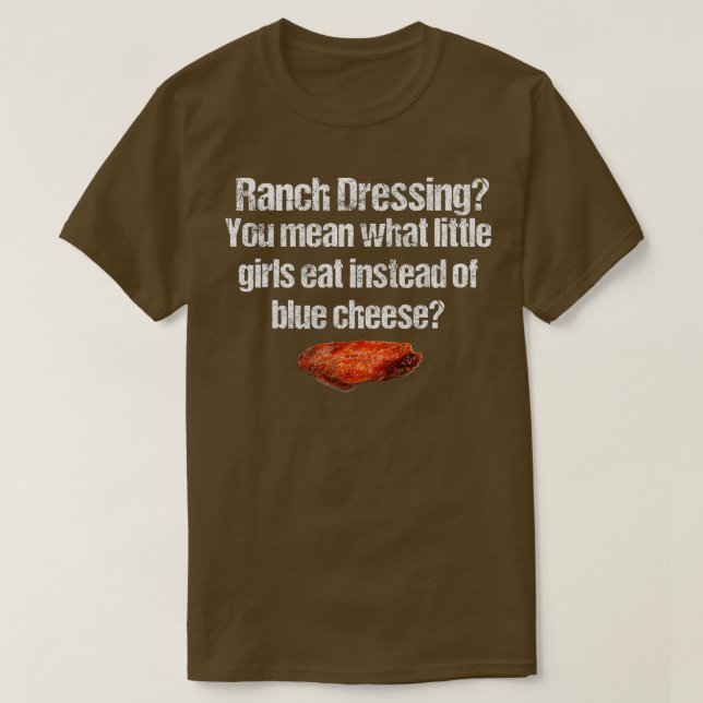 Camiseta Ranhura Vs Blue Cheese Chicken Distres Wing (Frente do Design)