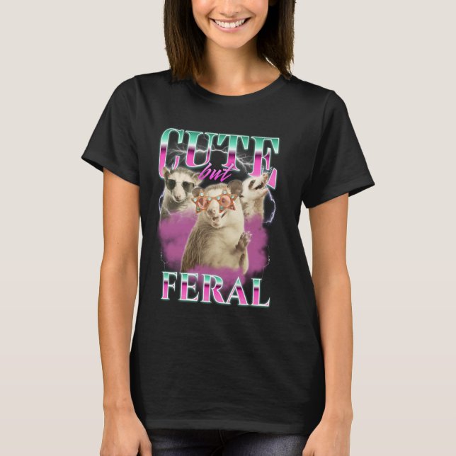 Camiseta Rap De Bootleg De Bootleg, Bonito Mas Feral Retro  (Frente)