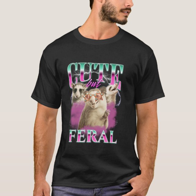 Camiseta Rap De Bootleg De Bootleg, Bonito Mas Feral Retro  (Frente)