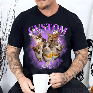 Camiseta Rap Personalizado de Retrô Vintage Engraçado