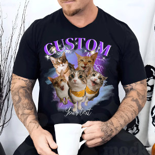 Camiseta Rap Personalizado de Retrô Vintage Engraçado