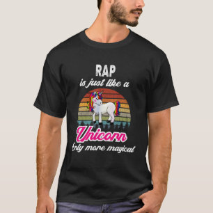 Camiseta Rap Retro Unicorn Vintage Sunset