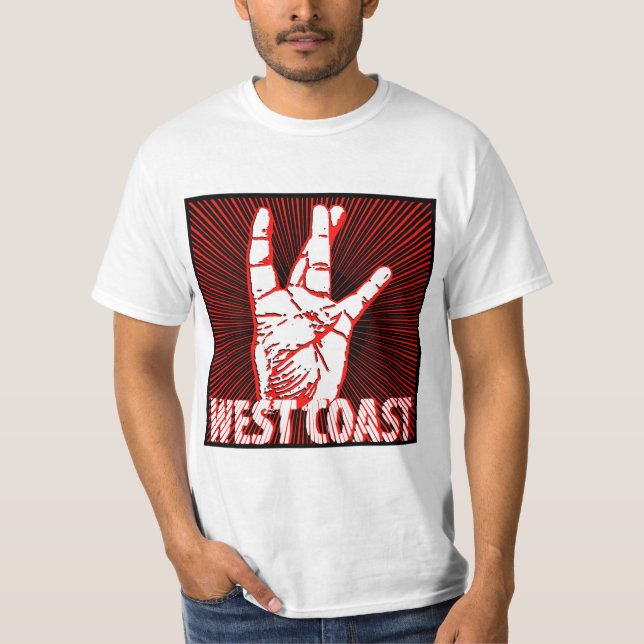 Camiseta Rap Salto de anca da costa oeste (Frente)