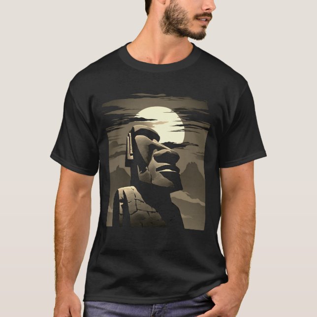 Camiseta Rapa Nui, Moai (Frente)