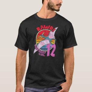 Camiseta Rapariga 12 Aniversário I Rawr Pterodactylus I Fam
