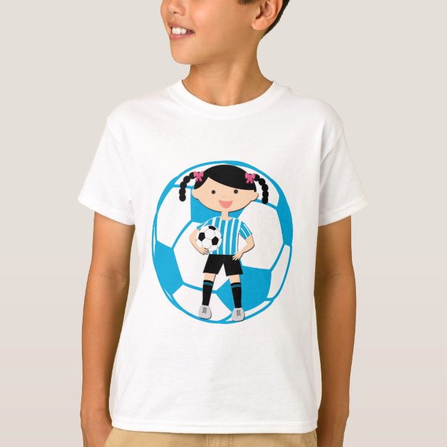Camiseta Rapariga 2 e esferográfica azul e branca (Frente)