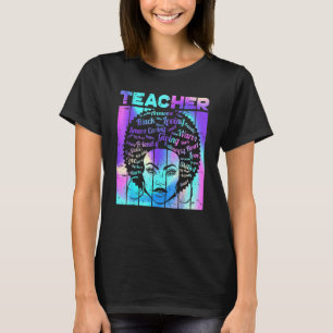 Camiseta Rapariga Afro-Africana Cotação Gráfico História Ne