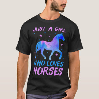 Camiseta Rapariga ama cavalos