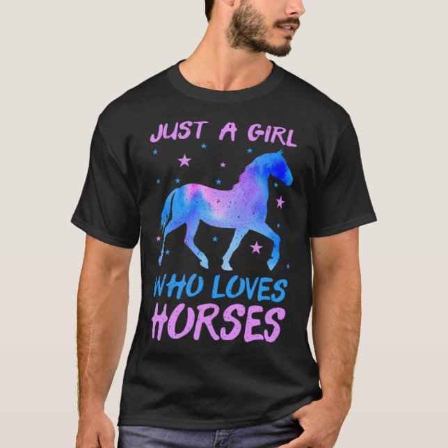 Camiseta Rapariga ama cavalos (Frente)