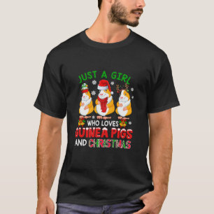 Camiseta Rapariga ama Guiné Porcos Natal Três Papais noeis
