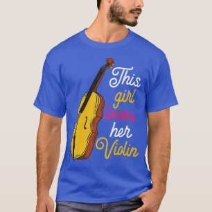 Camiseta Rapariga ama orador violino classe orquestra violi
