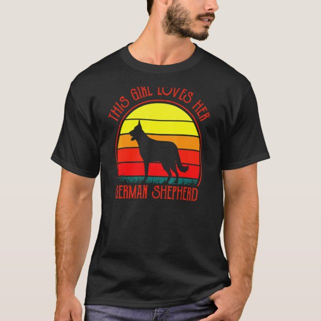 Camiseta Rapariga ama seu German shepherd (Frente)