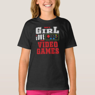 Camiseta Rapariga ama Videos games
