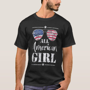 Camiseta Rapariga Americana 4 De Julho Meninas Adolescentes