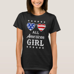 Camiseta Rapariga Americana 4 De Julho Meninas Adolescentes