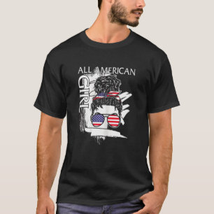 Camiseta Rapariga Americana 4 De Julho Meninas Adolescentes