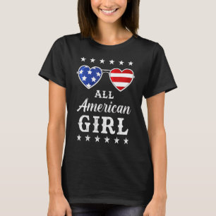 Camiseta Rapariga Americana 4 De Julho Meninas Adolescentes