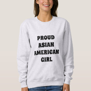 Camiseta Rapariga Americana Orgulhosa, branca negra