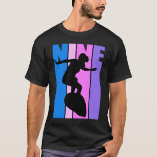 Camiseta Rapariga Andando 9º Surfista Rosa Surfista Surfist