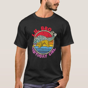 Camiseta Rapariga Aniversário I Lil Bro I Ankylosaurus I Fa
