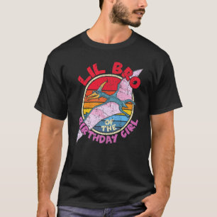Camiseta Rapariga Aniversário I Lil Bro I Pterodactylus I F