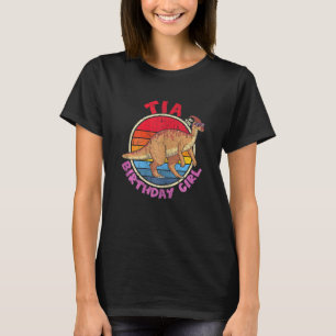 Camiseta Rapariga Aniversário I Tia I Parasaurolophus I Fam