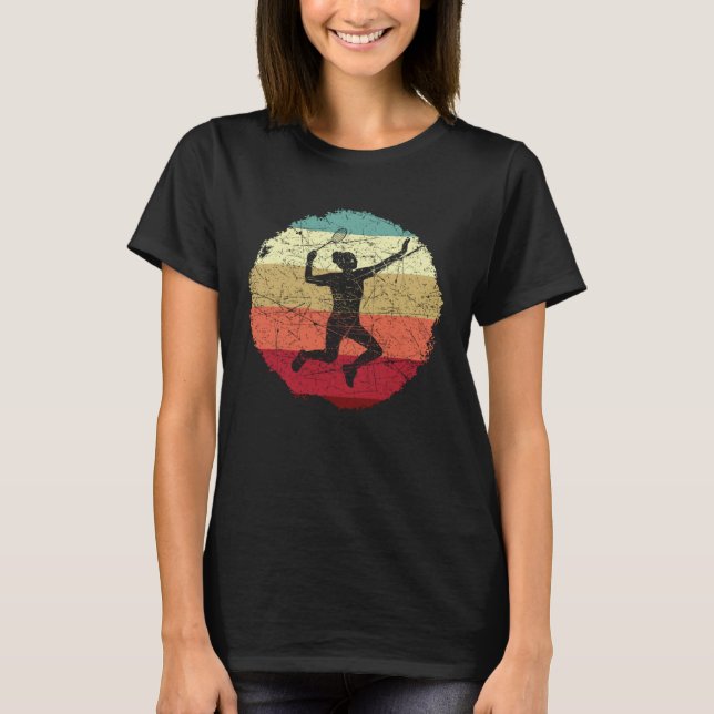 Camiseta Rapariga Badminton Meninas Racket Female Shuttleco (Frente)