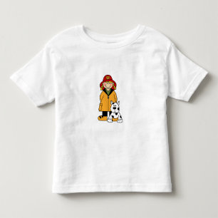 Camiseta Rapariga Bombeiro com Dalmation