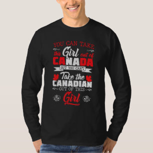 Camiseta Rapariga canadense de raízes canadenses orgulhosas