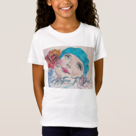 Camiseta Rapariga Com Beret Rosa vermelha Ser Meninas Verda