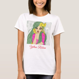 Camiseta Rapariga com Camisa-Fita Amarela
