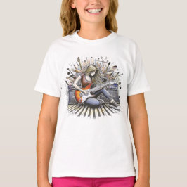 Camiseta Rapariga com vibrações musicais