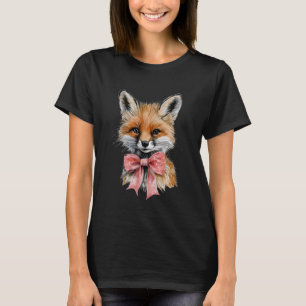 Camiseta Rapariga Cor-de-rosa Coquete Laço Fita Delicada Fo