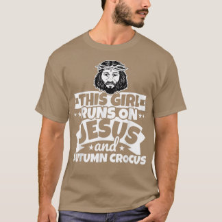 Camiseta Rapariga corre em Jesus e Autumn Crocus