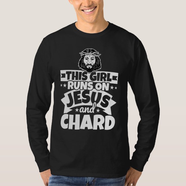 Camiseta Rapariga corre em Jesus e Chard (Frente)