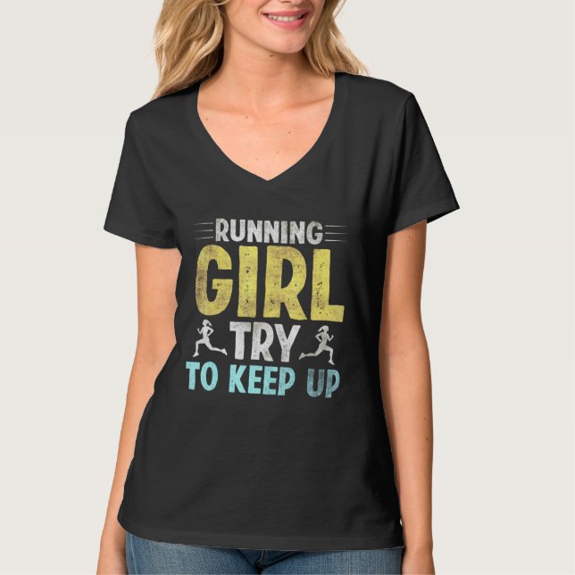 Camiseta Rapariga Corrente Tenta Continuar Com Mulheres Na  (Frente)