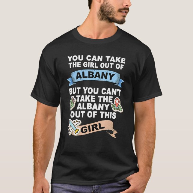 Camiseta Rapariga Da Cidade De Albany (Frente)