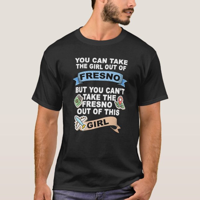 Camiseta Rapariga da cidade de Fresno (Frente)