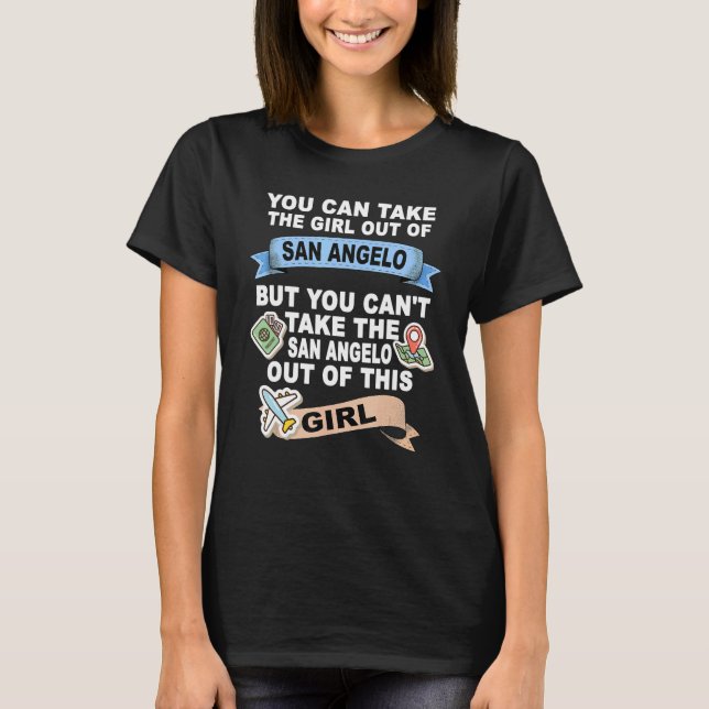 Camiseta Rapariga da cidade de San Angelo (Frente)