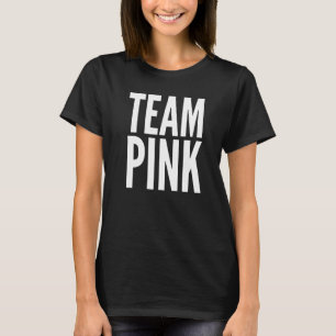 Camiseta Rapariga da Equipe Rosa Chá de fraldas Adoção Gêne