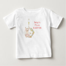 Camiseta Rapariga da Primeira Páscoa na Flor Swing